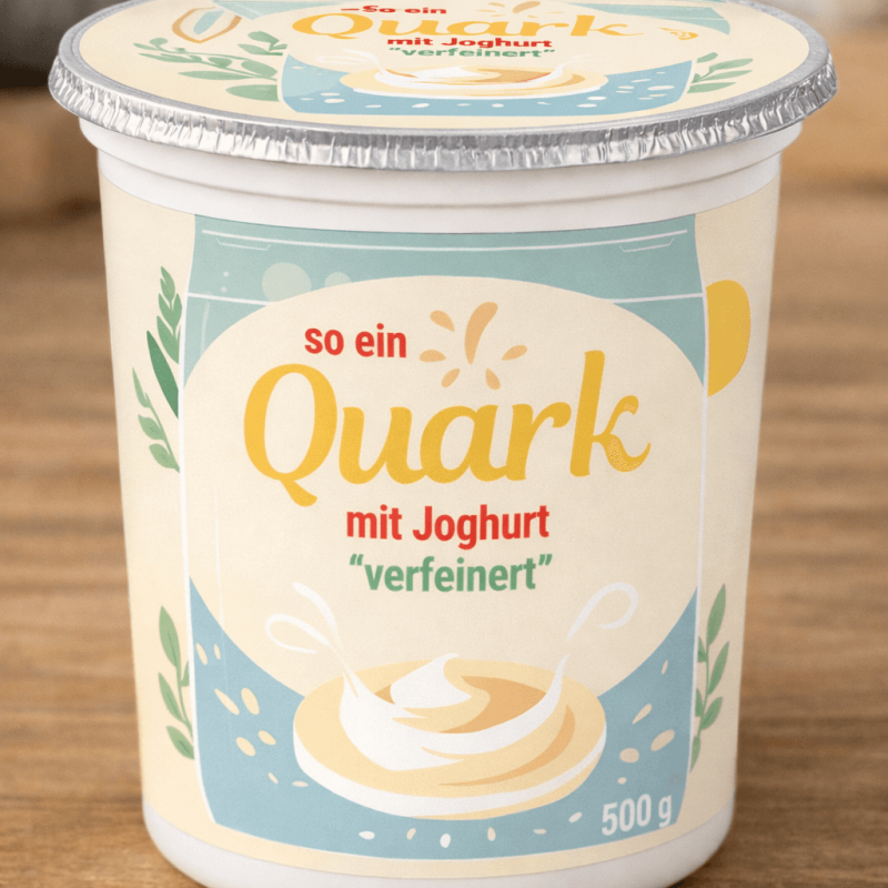 Quark mit Joghurt verfeinert Verpackung